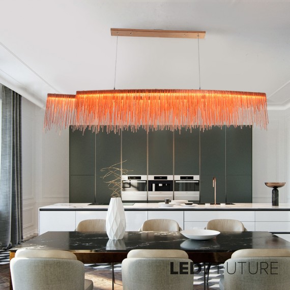 Loft Industry Modern - Metall Rain Line Chandelier